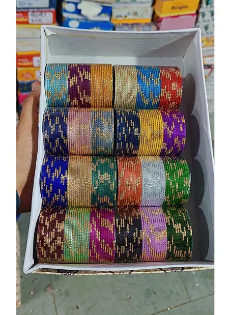 Metal Jari Bangles Combo Box Wholesale Market In Surat
